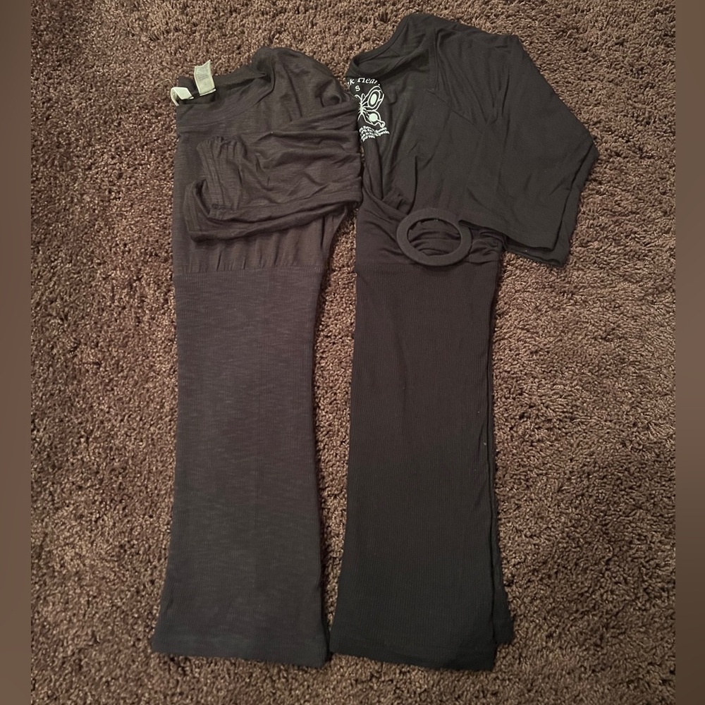 Two Derek heart tops - size small